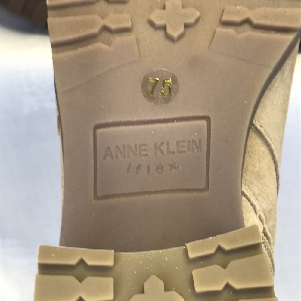 ANN Klein’s Caimile Natural Suede Ankle High Block Heel Bootie NWT - Picture 8 of 9